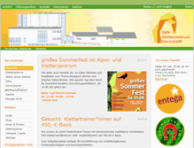 Tablet Screenshot of kletterzentrum-darmstadt.de